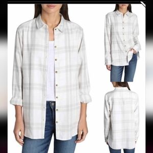 Plaid Button-Up Shirt
